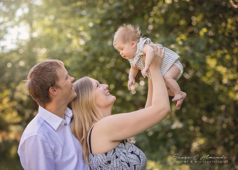 Fotografsussicalminde Melanie og Mike Familieportræt